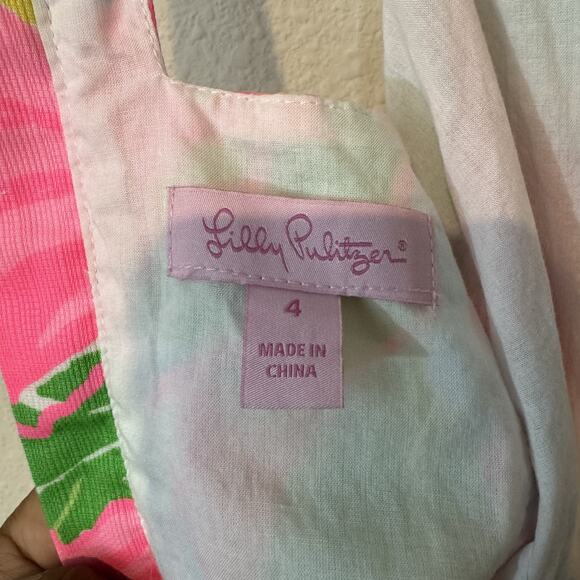 Lilly Pulitzer Dress Womens 4 Floral Print Sleeveless Summer Casual Sundress - Picture 4 of 4